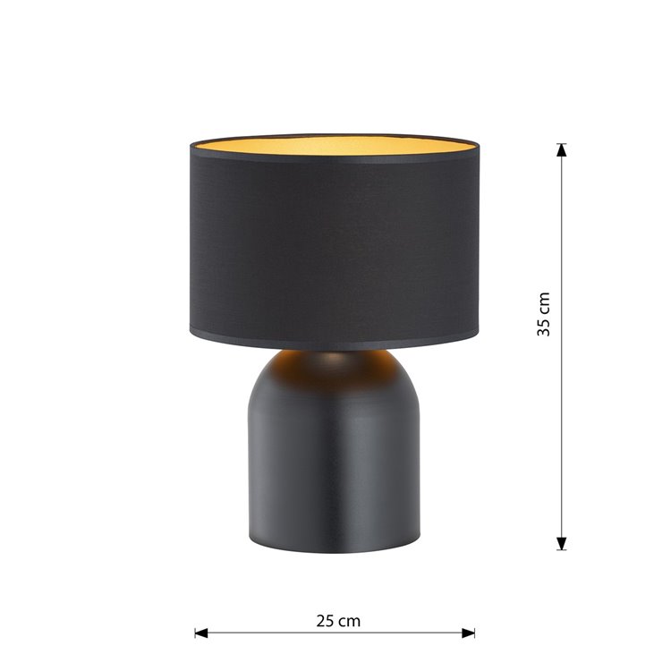 ASPEN LN1 BLACK/GOLD EMIBIG Lampka nocna