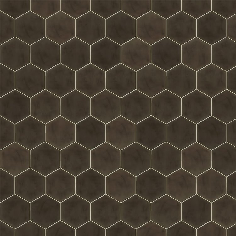 ZERO Hexagono Figuli Brown 15x17cm VIVES Płytka Porcelanowa