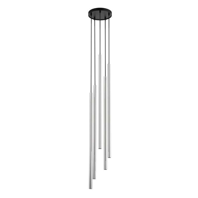 SOPEL LUX 7 KOŁO długi czarny/srebrny SIGMA Lampa wisząca SOPEL LUX 7 KOŁO długi czarny/srebrny SIGMA Lampa wisząca