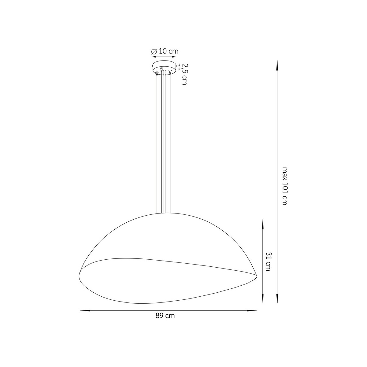 Solaris XL zwis srebrny/czarny SIGMA Lampa wisząca Solaris XL zwis srebrny/czarny SIGMA Lampa wisząca