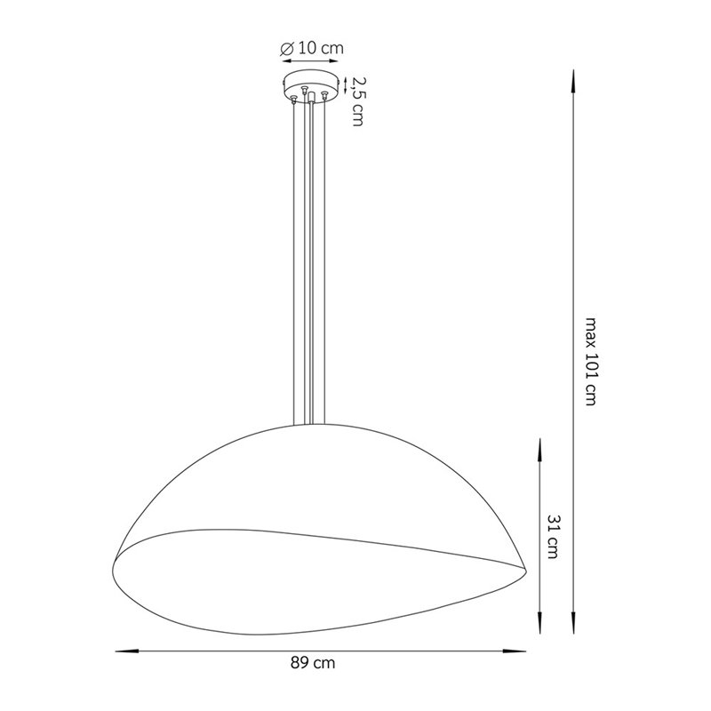 Solaris XL zwis biały/miedziany SIGMA Lampa wisząca Solaris XL zwis biały/miedziany SIGMA Lampa wisząca
