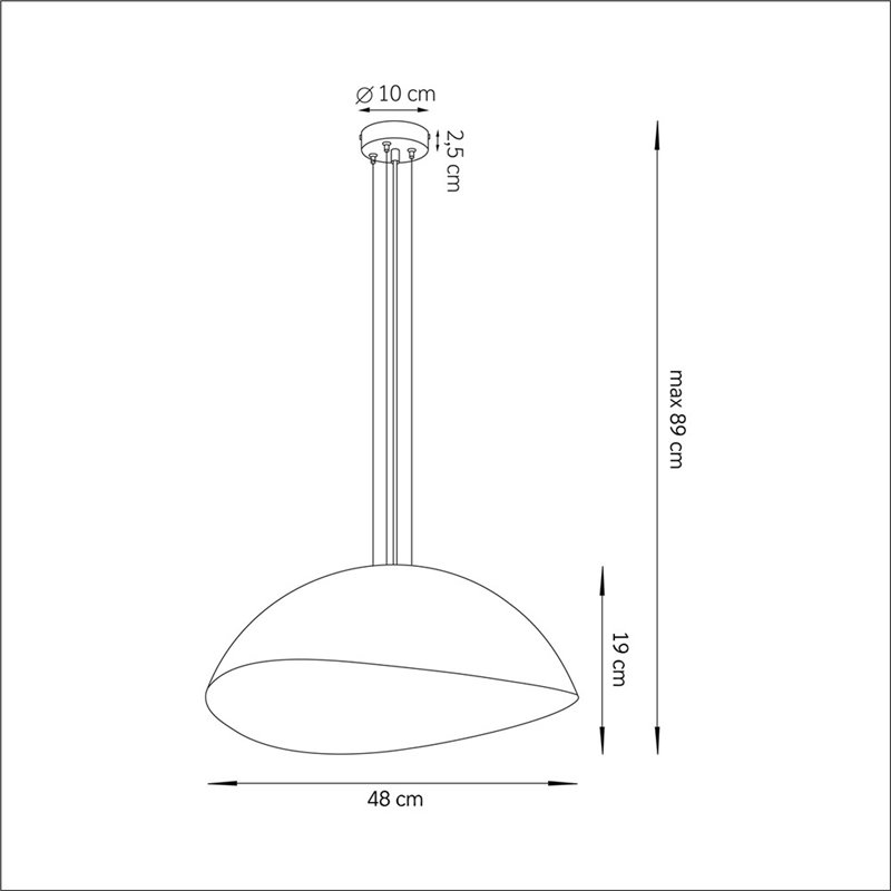 Solaris M zwis srebrny/czarny SIGMA Lampa wisząca Solaris M zwis srebrny/czarny SIGMA Lampa wisząca