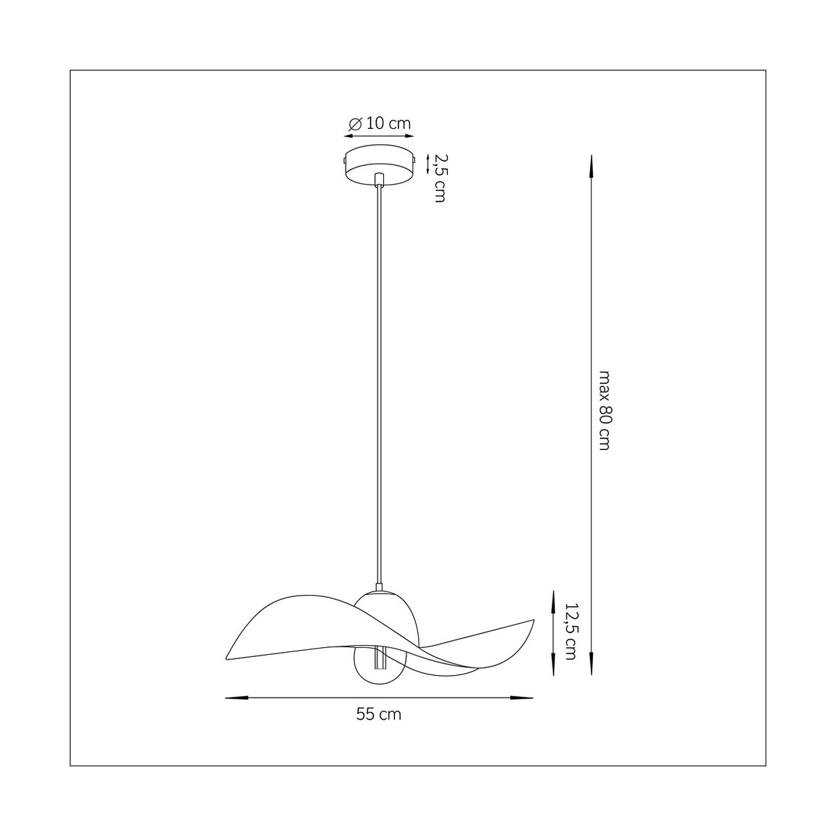 Kapello M złoty/czarny nakrapiany ø 55cm SIGMA Lampa wisząca Kapello M złoty/czarny nakrapiany ø 55cm SIGMA Lampa wisząca