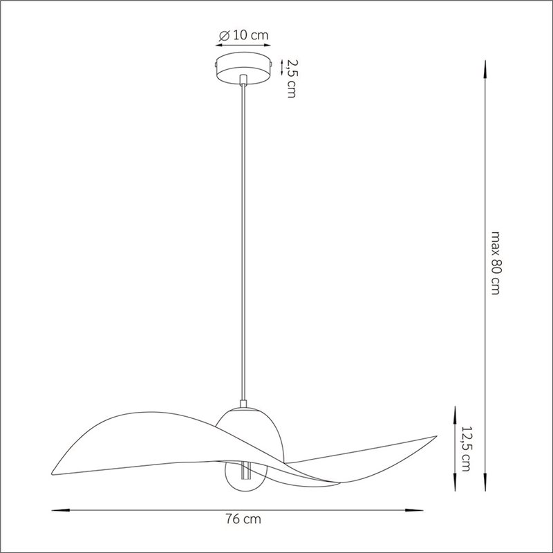 Kapello L brązowy/miedziany ø 76cm SIGMA Lampa wisząca Kapello L brązowy/miedziany ø 76cm SIGMA Lampa wisząca