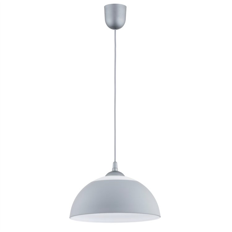 BEZA SREBRNA 1xE27 Alfa Lampa Wisząca
