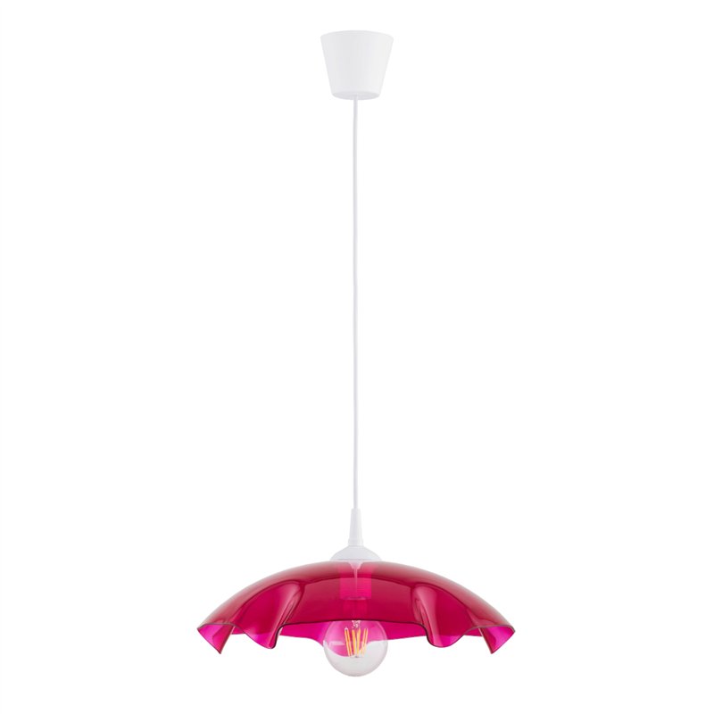 LILIA CZERWONA 1x E27 Alfa Lampa Wisząca LILIA CZERWONA 1x E27 Alfa Lampa Wisząca