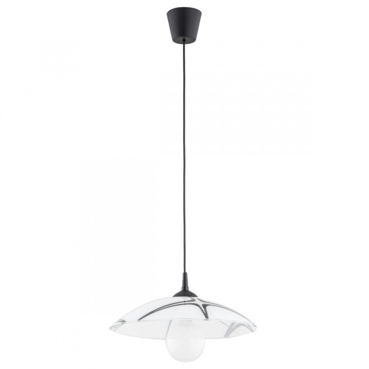 BEGONIA CZARNO-BIAŁA 1xE27 Alfa Lampa Wisząca 60983