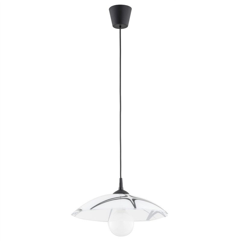 BEGONIA CZARNO-BIAŁA 1xE27 Alfa Lampa Wisząca BEGONIA CZARNO-BIAŁA 1xE27 Alfa Lampa Wisząca