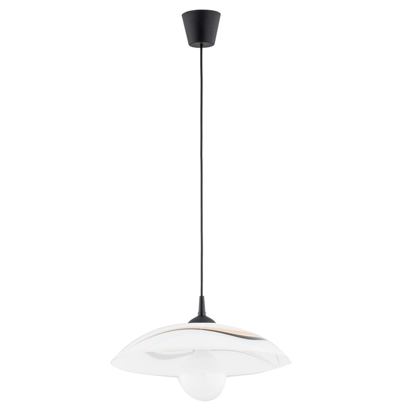 FIOŁEK CZARNO-BIAŁA 1xE27 Alfa Lampa Wisząca FIOŁEK CZARNO-BIAŁA 1xE27 Alfa Lampa Wisząca