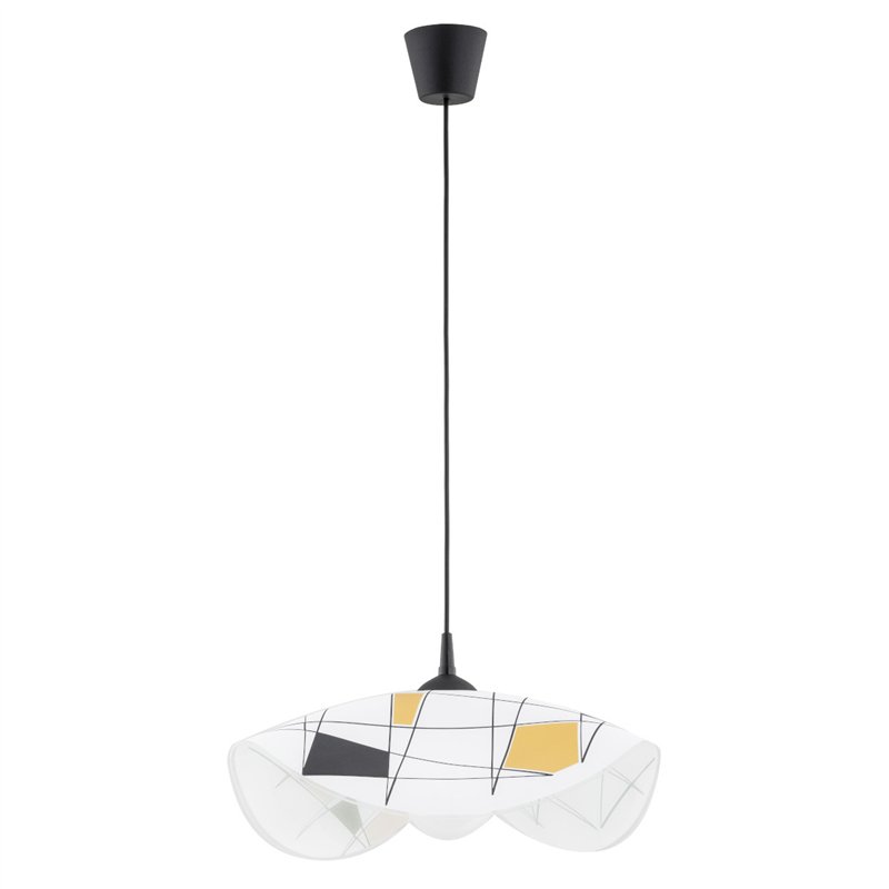 FREZJA CZARNO-BIAŁA 1xE27 Alfa Lampa Wisząca FREZJA CZARNO-BIAŁA 1xE27 Alfa Lampa Wisząca