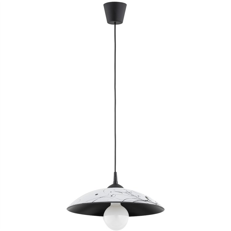 KAKTUS CZARNO-BIAŁA 1xE27 Alfa Lampa Wisząca