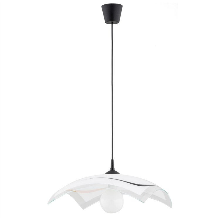 KAMELIA CZARNO-BIAŁA 1xE27 Alfa Lampa Wisząca