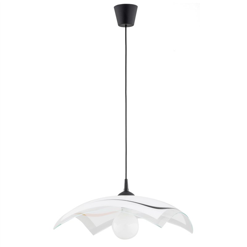 KAMELIA CZARNO-BIAŁA 1xE27 Alfa Lampa Wisząca KAMELIA CZARNO-BIAŁA 1xE27 Alfa Lampa Wisząca
