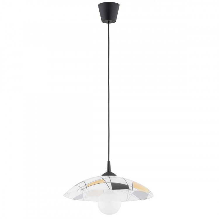 KROKUS CZARNO-BIAŁA 1xE27 Alfa Lampa Wisząca 60989