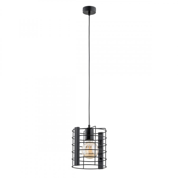 LANTAN CZARNA 1xE27 Alfa Lampa Wisząca 61121