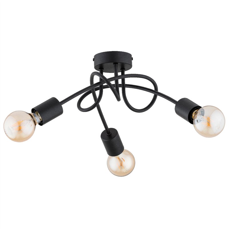 DISEL CZARNA 3xE27 Alfa Lampa Sufitowa DISEL CZARNA 3xE27 Alfa Lampa Sufitowa