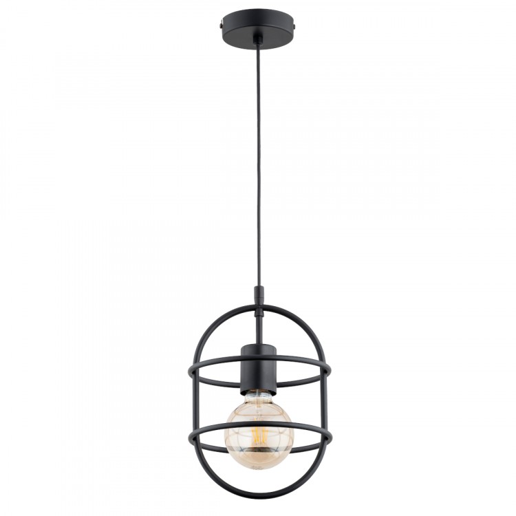JUNO CZARNA 1xE27 Alfa Lampa Wisząca 61283