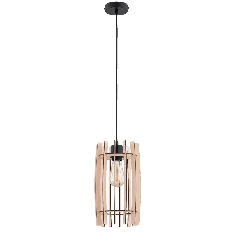 BLAZAR DREWNIANA 1xE27 Alfa Lampa Wisząca