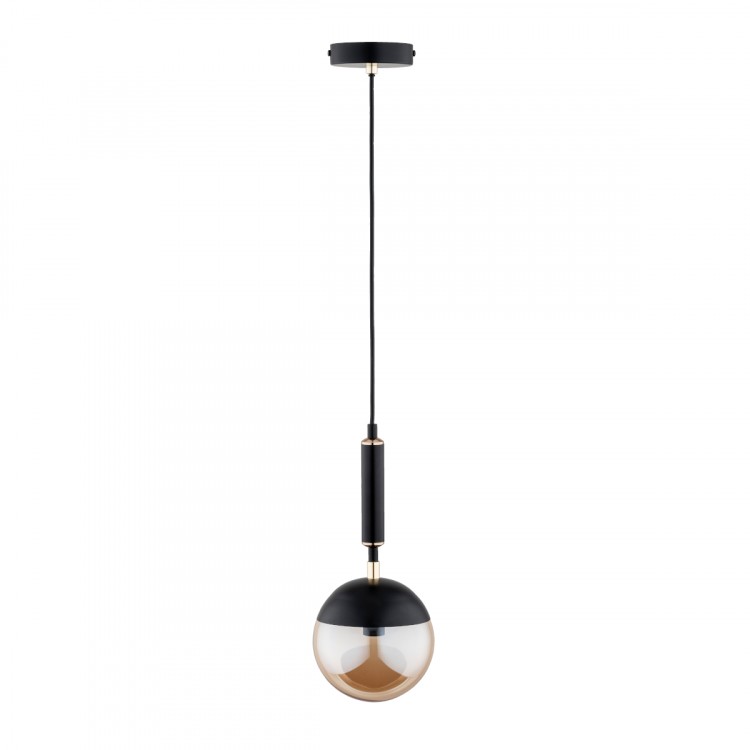 MARAKAS CZARNO-ZŁOTA 1xE14 Alfa Lampa Wisząca 60982