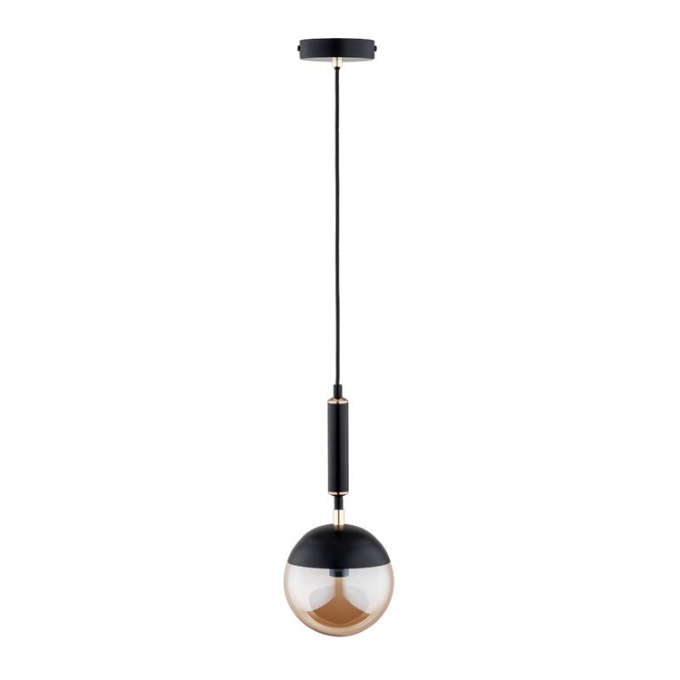 MARAKAS CZARNO-ZŁOTA 1xE14 Alfa Lampa Wisząca