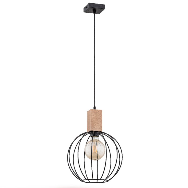 ARIZAN DREWNIANA 1xE27 Alfa Lampa Wisząca ARIZAN DREWNIANA 1xE27 Alfa Lampa Wisząca