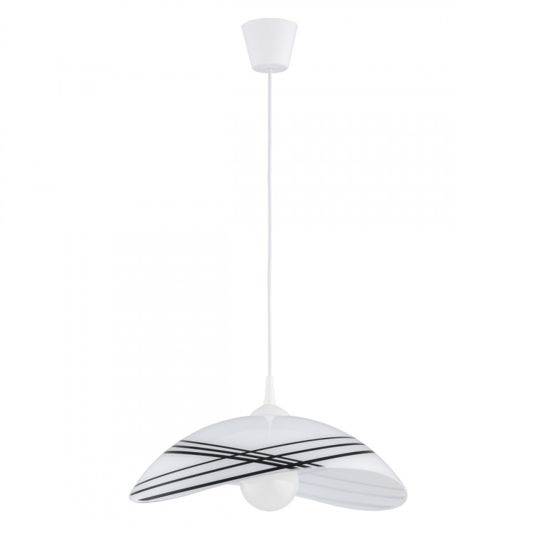 BRATEK CZARNO-BIAŁA 1xE27 Alfa Lampa Wisząca 61112