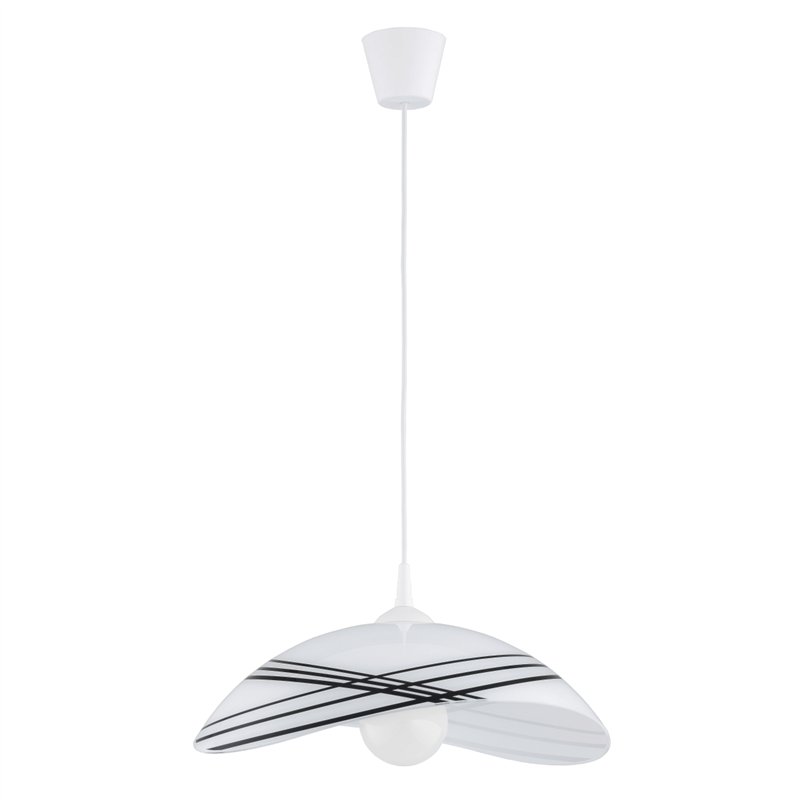 BRATEK CZARNO-BIAŁA 1xE27 Alfa Lampa Wisząca BRATEK CZARNO-BIAŁA 1xE27 Alfa Lampa Wisząca
