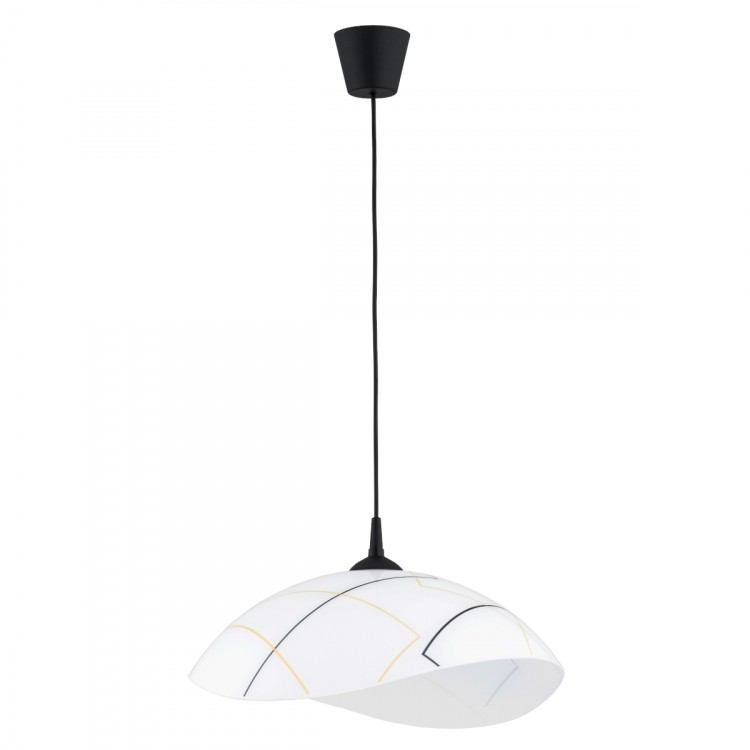 HIBISKUS CZARNO-BIAŁA 1xE27 Alfa Lampa Wisząca 61114