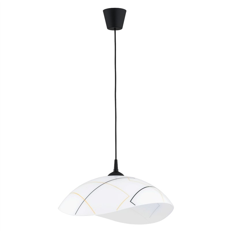 HIBISKUS CZARNO-BIAŁA 1xE27 Alfa Lampa Wisząca HIBISKUS CZARNO-BIAŁA 1xE27 Alfa Lampa Wisząca
