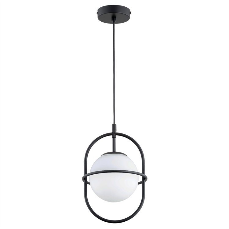JUNO GLASS CZARNO-BIAŁA 1xE14 Alfa Lampa Wisząca