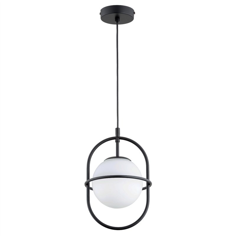 JUNO GLASS CZARNO-BIAŁA 1xE14 Alfa Lampa Wisząca JUNO GLASS CZARNO-BIAŁA 1xE14 Alfa Lampa Wisząca