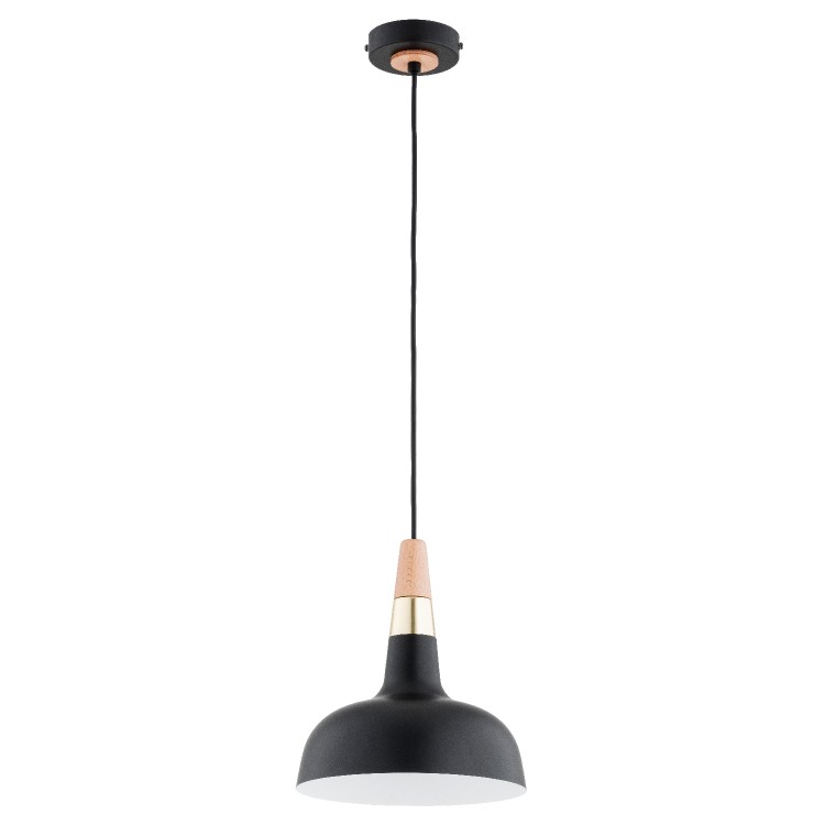 RODOS CZARNA & ZŁOTA 1xE27 Alfa Lampa Wisząca 61389