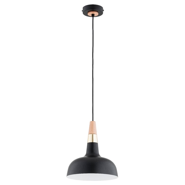 RODOS CZARNA & ZŁOTA 1xE27 Alfa Lampa Wisząca