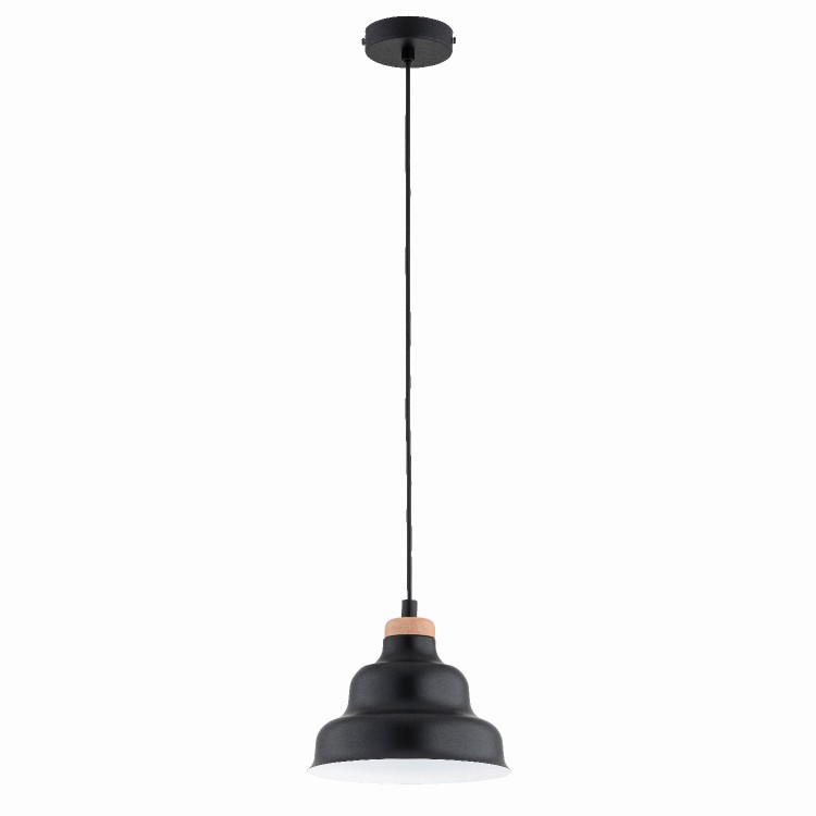 BAŁWANEK MAŁY CZARNY 1xE27 Alfa Lampa Wisząca 61402