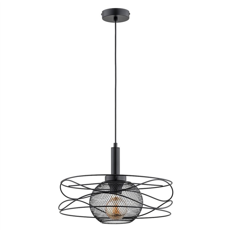 DIUK MIX CZARNA 1xE27 Alfa Lampa Wisząca