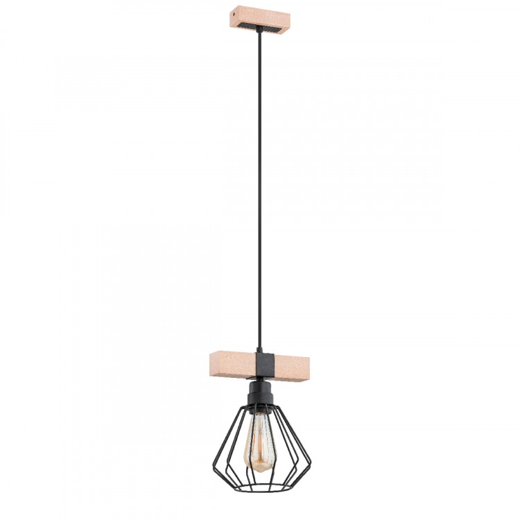 FIBIA DREWNIANA 1xE27 Alfa Lampa Wisząca 60612