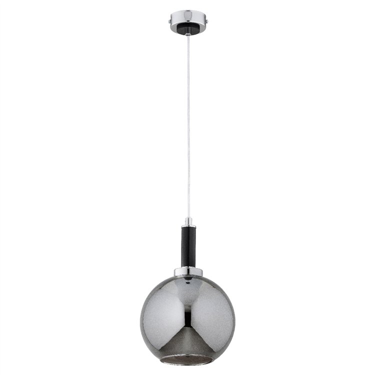 HETTY CZARNA & CHROM 1xE27 Alfa Lampa Wisząca