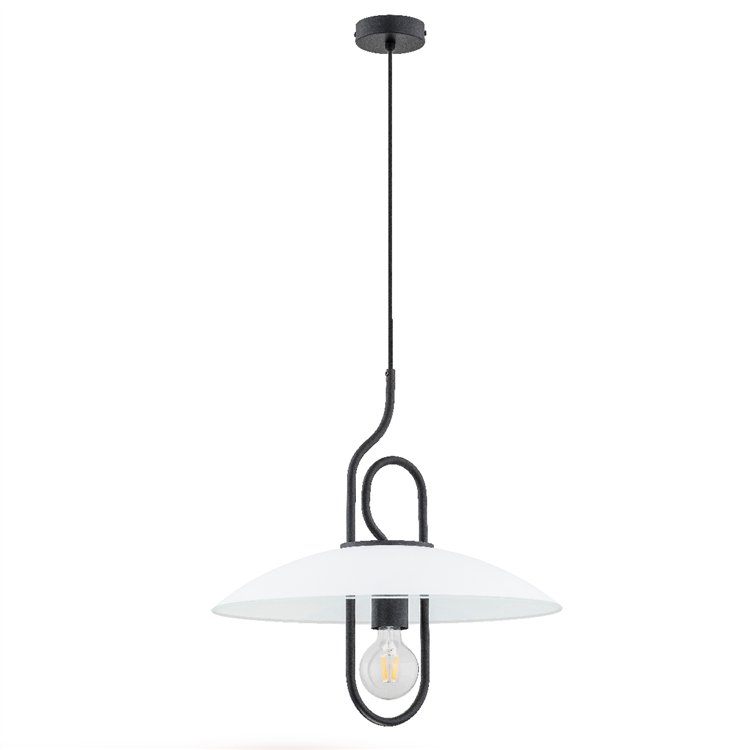 CHEE CZARNO-BIAŁA 1xE27 Alfa Lampa Wisząca