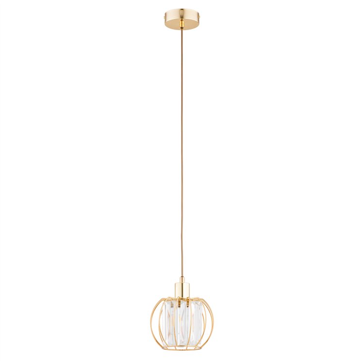 KRISTAL ZŁOTA 1xE27 Alfa Lampa Wisząca