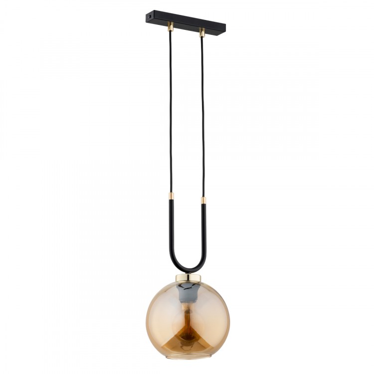 GEMMA MIX 200 CZARNO-ZŁOTA 1xE27 Alfa Lampa Wisząca 61256