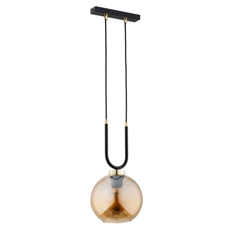 GEMMA MIX 200 CZARNO-ZŁOTA 1xE27 Alfa Lampa Wisząca GEMMA MIX 200 CZARNO-ZŁOTA 1xE27 Alfa Lampa Wisząca