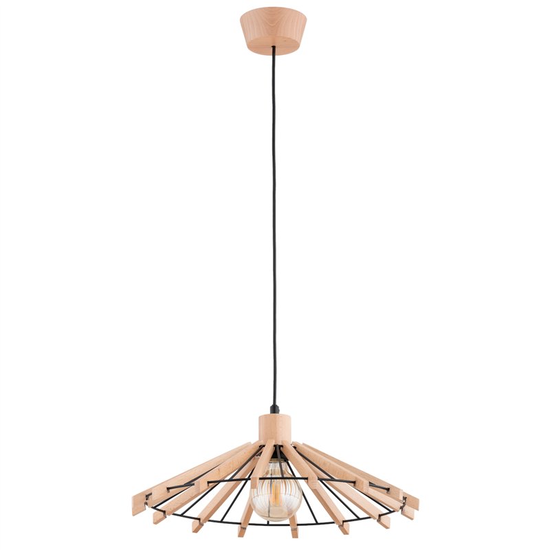 NATKA DREWNIANA 1xE27 Alfa Lampa Wisząca NATKA DREWNIANA 1xE27 Alfa Lampa Wisząca
