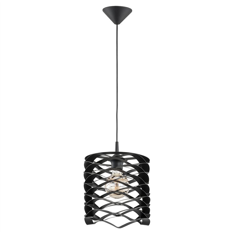 SPIKE CZARNA 1xE27 Alfa Lampa Wisząca