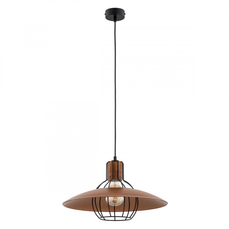 DOMINO BRĄZOWA 1xE27 Alfa Lampa Wisząca 61250