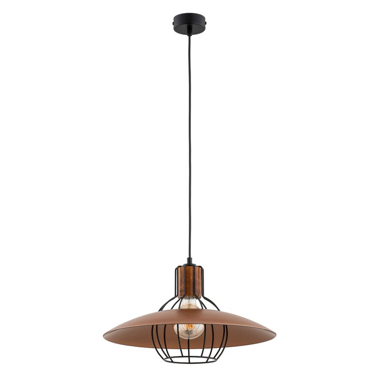 DOMINO BRĄZOWA 1xE27 Alfa Lampa Wisząca