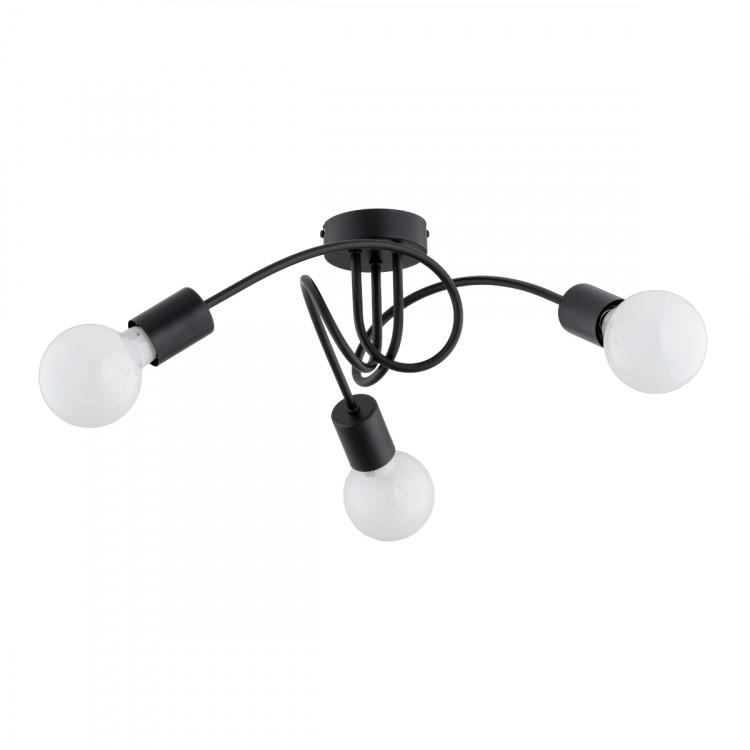 FARTA CZARNA 3xE27 Alfa Lampa Sufitowa 62466
