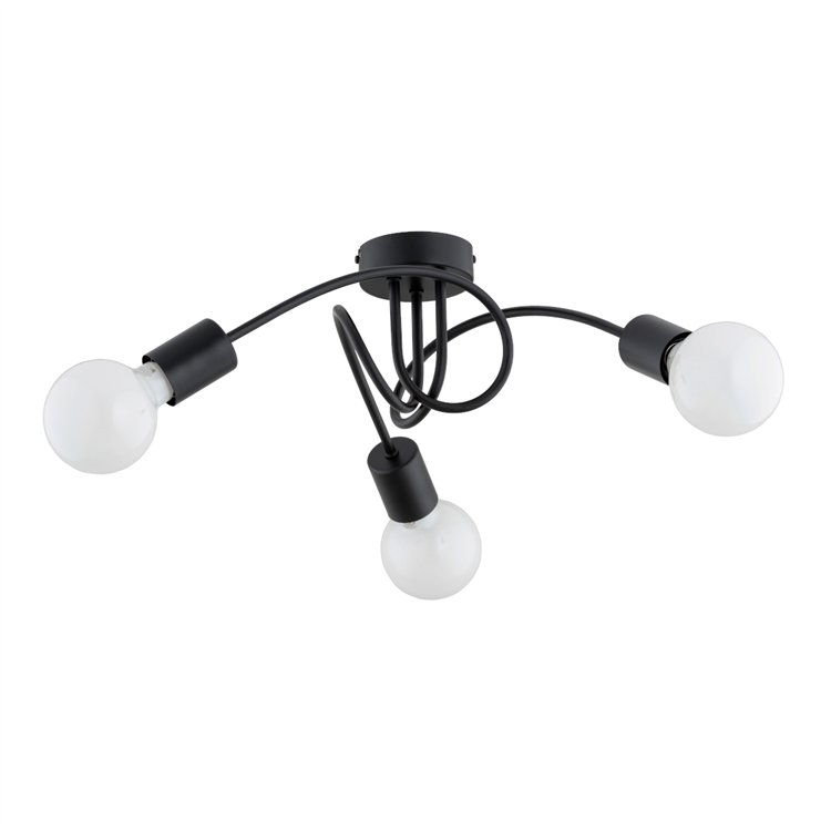 FARTA CZARNA 3xE27 Alfa Lampa Sufitowa