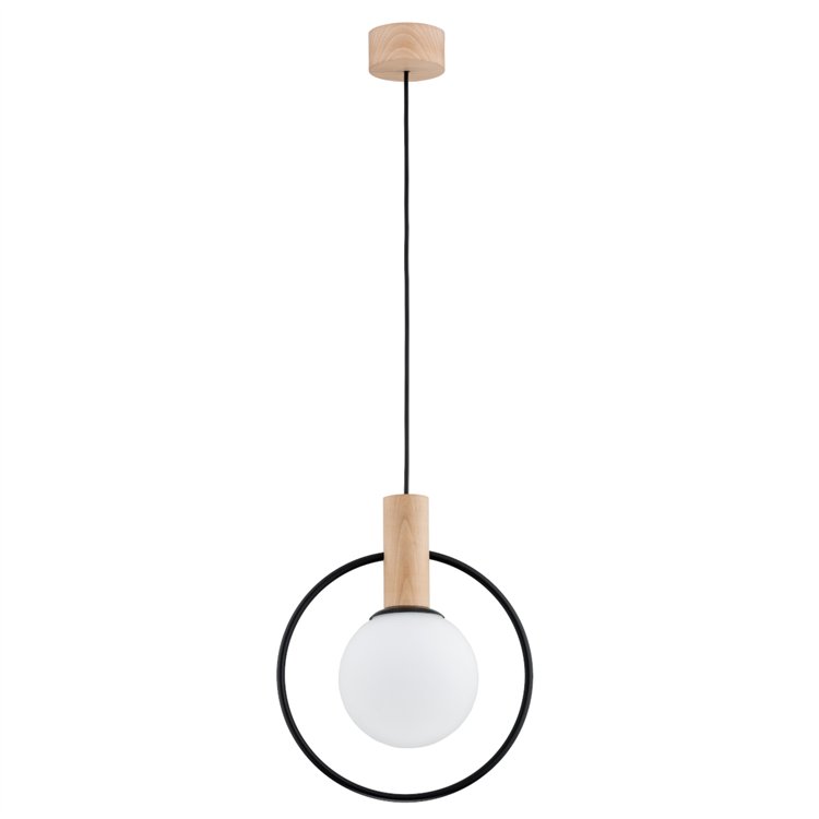 LABO GLASS DREWNIANA 1xE14 Alfa Lampa Wisząca