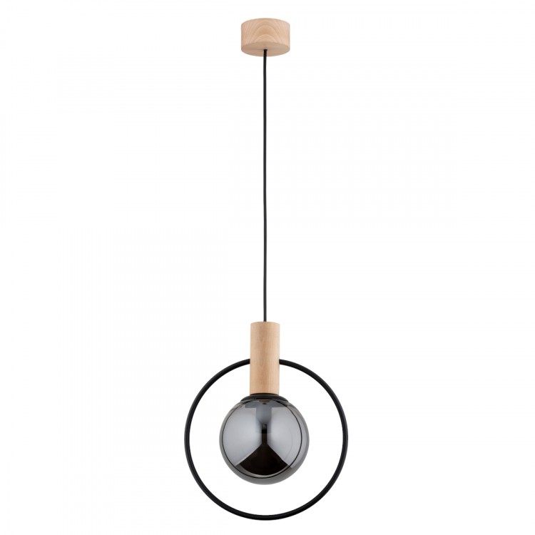 LABO GLASS DREWNIANA 1xE14 Alfa Lampa Wisząca 61136