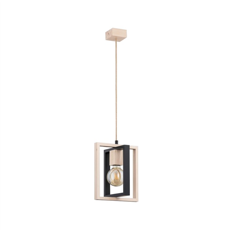 LUSI DREWNIANA 1xE27 Alfa Lampa Wisząca